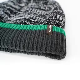 Шапка водонепроникна DexShell Cuffed Beanie, р-р S/M (56-58 см) чорна з зеленою смугою - мініатюра 4