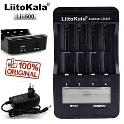 Зарядний пристрій Liitokala Lii-500 на 4 канали (для Ni-MH, Ni-CD, Li-Ion) з блоком живлення - мініатюра 5