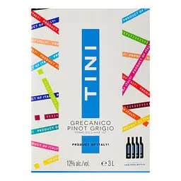 Вино Tini Grecanico Pinot Grigio, біле, сухе, 12%, 3 л (826485)