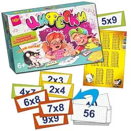 Навчальна гра "Циферки" Майстер MKC0224, 53 двосторонні картки