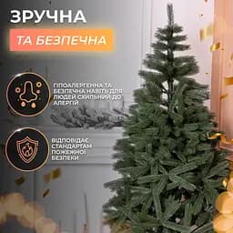 Штучна ялинка LUGI 1.1 м зелена, новорічна ялинка Косівська V8 ялинка штучна реалістична Преміум KOS-KOSGR11 - мініатюра 6