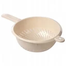 Дуршлаг Keeeper с ручкой, диаметр 24 см бежевый (0530.3)