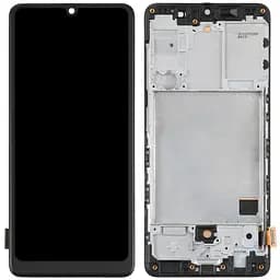 Дисплей Samsung A415 Galaxy A41 чорний, TFT, без функції відбитка пальця, з рамкою