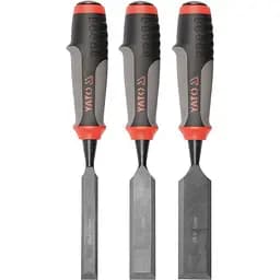 Набор стамесок с полимерными ручками Yato: b= 16-25-32 мм CrV 3 шт. (YT-6280)