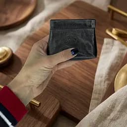 Жіноча монетниця Tony Perotti з натуральної шкіри Italico 1615 nero (90542) Чорна - мініатюра 2