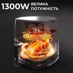 Аерогриль-фритюрниця SOKANY SK-8027 на 6.5 л з терморегулятором, чорний Sokany SK8027 - мініатюра 6