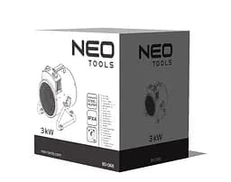 Теплова гармата Neo Tools електрична, 3кВт, 80м кв, 354м куб/год, нагрів. елемент - нерж. сталь, IPX4, чорний - мініатюра 9