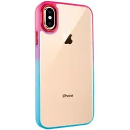 Чохол Epik TPU+PC Fresh sip series для Apple iPhone XS Max 6.5 Бірюзовий/Рожевий