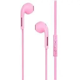 Дротові навушники Hoco M39 Rhyme with mic, 3.5mm, 1.2m, pink - мініатюра 2