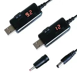 Кабель для роутера USB 5V to DC 9V-12V 3.5/5.5×2.1 для підключення до PowerBank - мініатюра 2