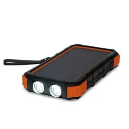 Повербанк з сонячною панеллю 20000mAh Power Bank Kraft TPB-1820SLP Orange бездротова зарядка 18W QC2.0 LED-ліхтар (43-00042) - мініатюра 5