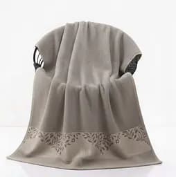 Кухонное махровое полотенце 35x75 см - мягкое влагопоглощающее полотенце для кухни светло-лиловое