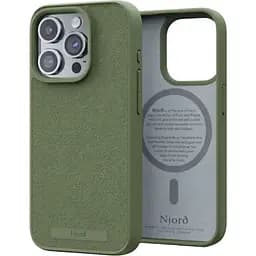 Чехол-накладка Njord Suede MagSafe Case Olive для iPhone 15 Pro (NA53SU06)