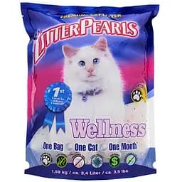 Litter Pearls Wellness кварцевый наполнитель для туалетов котов 3.4 л 1.59 кг