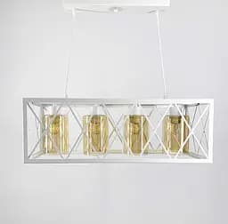 Світильник Loft на 4 лампи з скляними плафонами Line.F Колір плафона Графітовий