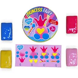 Набор для лепки с воздушным пластилином Lovin Princess Fairy Корона 70138, 4 цвета