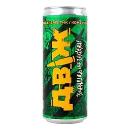 Напій енергетичний Двіж Комбуча енергійна яблучна безалкогольний слабогазований 330 мл