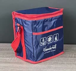 Термосумка 24x16x25 см Stenson Wanderlust R28803 10 л охолодження та збереження температури Синій - мініатюра 5
