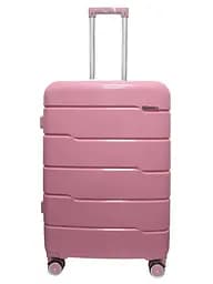 Валіза середня M+ з поліпропілену Milano bag 0305 84л Рожевий