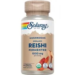 Ферментированный гриб рейши Solaray Org Grown Fermented Reishi 1000 мг 60 капсул (2023-10-2147)