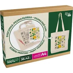 Набор для творчества экосумка-раскраска "Лимоны" Rosa N0003610, 38х42 см
