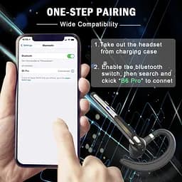 Бездротова Bluetooth-гарнітура HSP-B6 PRO з кнопками керування шумозаглушенням Бізнес-гарнітура - мініатюра 8