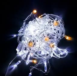 Гірлянда вулична Starlight бахрома біле/жовте світло Flash 75 LED 2x0.7 м (57267) - мініатюра 2