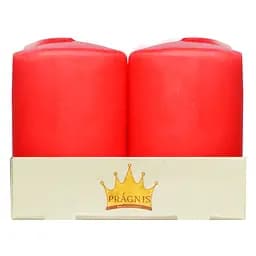 Свічка Pragnis, 3,6х6 см, 4 шт, червона (P366-4-125)