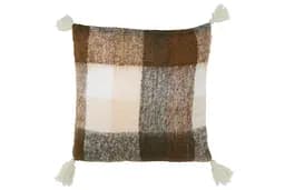 Подушка J-Line у клітинку 45х45 см коричнева (38606)