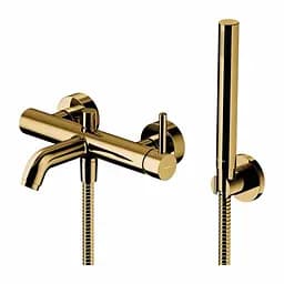 Змішувач для ванни з душовим комплектом Omnires Y gold Y1231GL Золотий