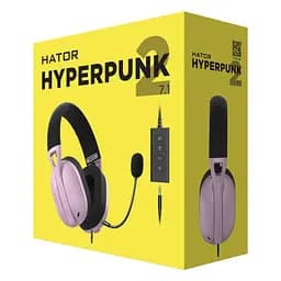 Навушники Hator Hyperpunk 2 USB 7.1 Black/Lilac (HTA-849) - мініатюра 6