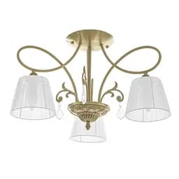 Люстра потолочная Brille с абажуром E27 60W BZ (BKL-487S/3)