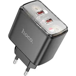 Мережевий зарядний пристрій Hoco CS43A 2 Type-C PD 45W чорний