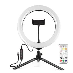 Кольцевая USB LED лампа Puluz PKT3082B 10+ настольный штатив