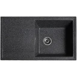 Гранітна кухонна мийка Romzha Jorum 86 Grafit (201) з крилом