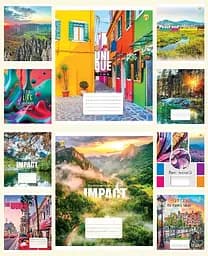 Тетради ученические 60 листов клетка Твердая ТЕ41602 Микс 2, 10 шт. в упаковке