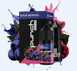 Набор компонентов для самозамеса солевой заправки Punch 15 мл Sour Berries Кисленький микс малины черники, 0-50 мг (17338)