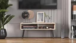 Тумба під ТВ Невада Ferrum-decor 45x100x38 Чорний метал ДСП Дуб Сан-Марино 16 мм (FRD-106724) - мініатюра 6