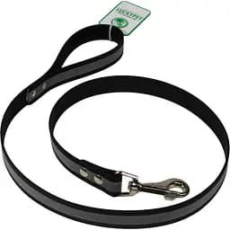 Повідець з водонепроникної стрічки Lucky Pet, світловідбивний, 120х2,5 см, чорний