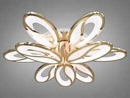 Люстра стельова LED Diasha 8090/6+3G, 150W, 4100K, золото, сучасний стиль з пультом та диммером - мініатюра 2