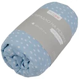 Простирадло на резинці Home Line Сніжинки, трикотаж, 120х60 см, блакитний з білим (159616)