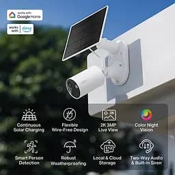 Комплект розумної бездротової камери TP-Link TAPO C410 KIT 2K QHD та сонячної панелі - мініатюра 5