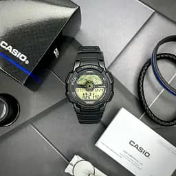Чоловічий годинник Casio AE-1100W-1B Чорний ( AT1141-0284 ) - мініатюра 6