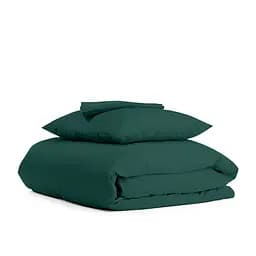 Дитяча постільна білизна в ліжечко DARK GREEN, зелений (Ranfors91_GreenDark_GreenDark_140)
