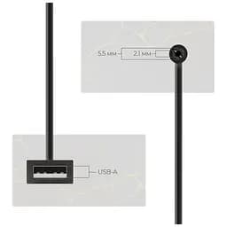 Кабель живлення USB to DC 5.5x2.1 9V 0.8m Armorstandart (ARM65662) - мініатюра 4