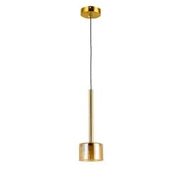 Світильник підвісний LED Levistella 800P3307-1led (120x380) AM, 9W, регульоване світло, коричневий абажур, метал/скло, сучасний