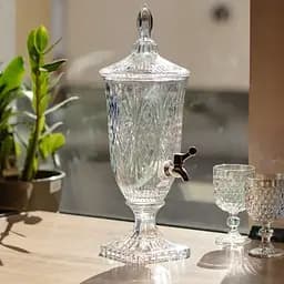 Лимонадниця Crystal Trinity 2 літри з краном для соку мохіто молока напоїв Yiwu HP-19-301 - мініатюра 4