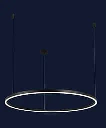 Люстра led світильник кільця підвісна Levistella 918LP450-1 BK 1000MM - мініатюра 2