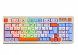 Клавиатура беспроводная Maxxter KBGW-3C01-UA, белый, USB 2.4GHz, 98 кнопок, LED подсветка, аккумулятор 2000 mAh