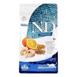Сухой корм для кошек Farmina N&D Ocean Ancestral Adult, треска и апельсин, 300 г